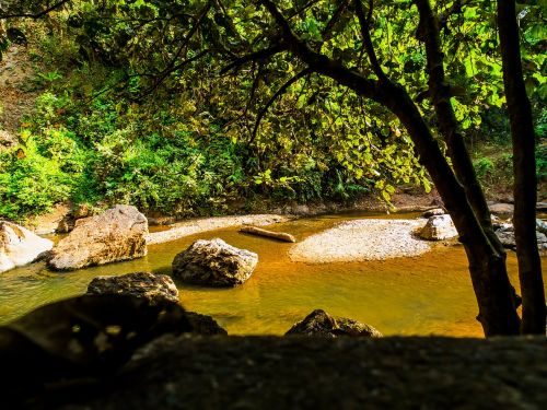 river landscape stones north thailand