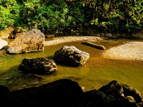 river landscape stones north thailand