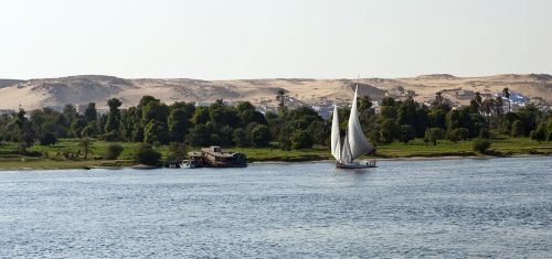 river nile egypt sailboat