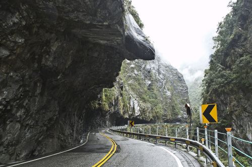 road curve cliff