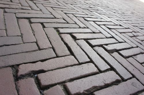 road paving stones mosaic