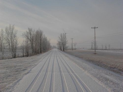 road snow winter