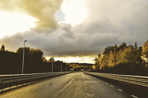 road sweden cloud