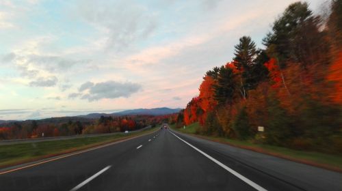 road mountain fall