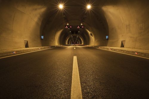 road ribbon tunnel