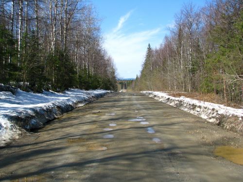 road snow spring