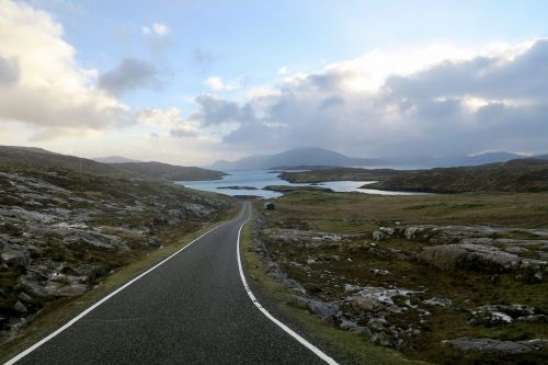 road sky cloud