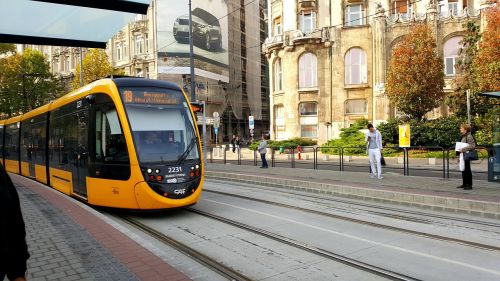 road city tram industrial