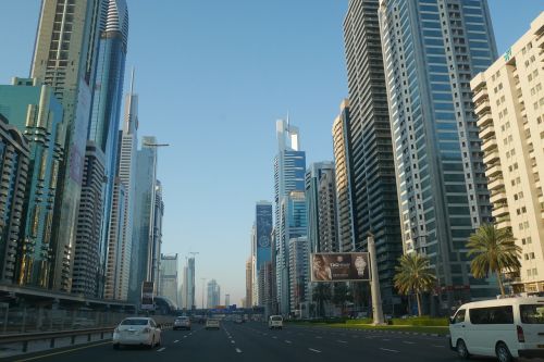 road skyscrapers skyscraper