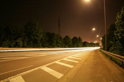 road light long exposure