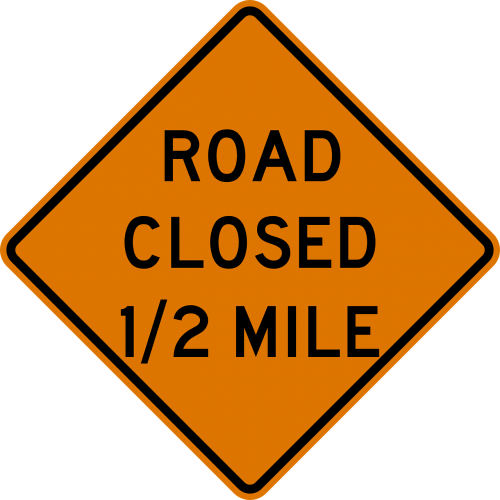 road sign closure