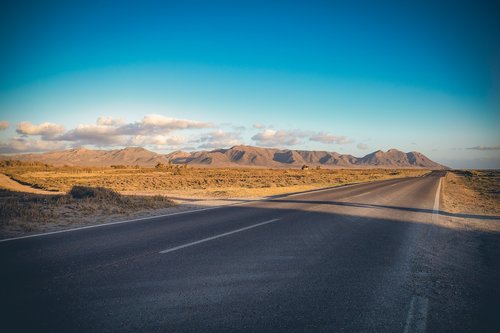 road  empty  landscape