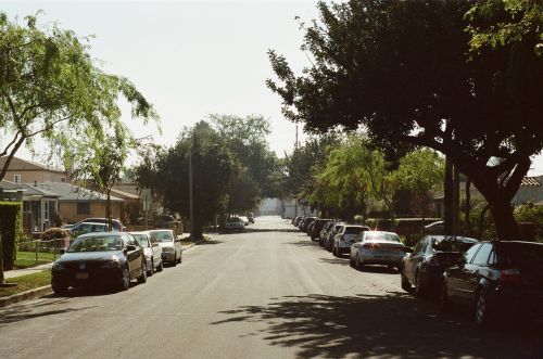 road neighborhood cars