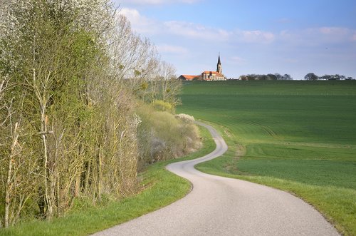 road  village  nature