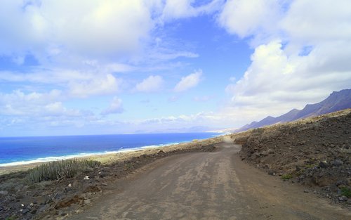 road  fuerteventura  canary islands