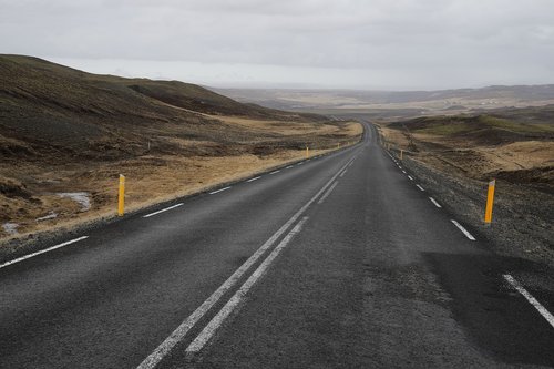 road  barren  iceland
