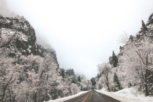 road winter ice