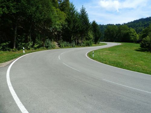 road curves black forest