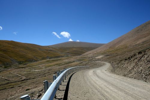 road tibet blue sky