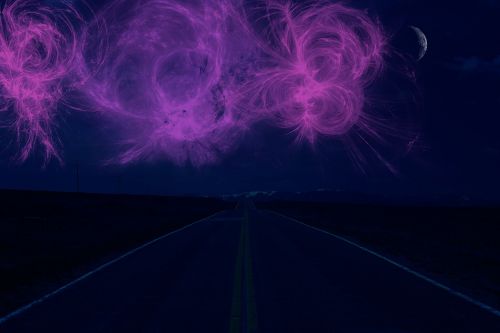 road night sky
