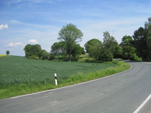 road curve country life