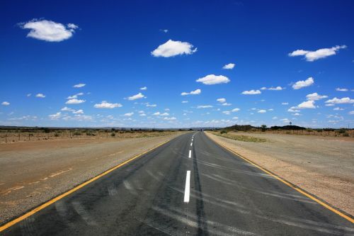 road ahead desert never ending road