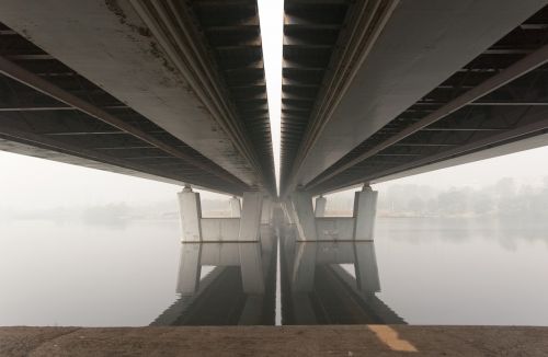 road bridge river vista