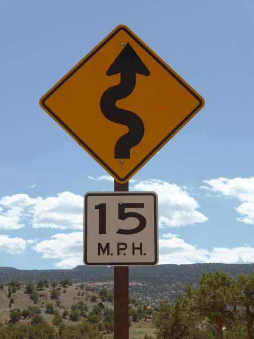 road sign america bend