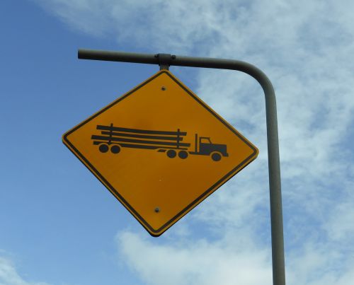 road sign transport trunks
