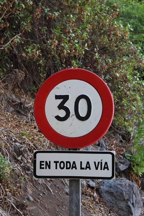 road sign  spain