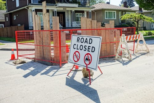 road sign  under construction  construction