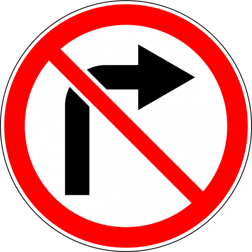 road sign russian forbidden