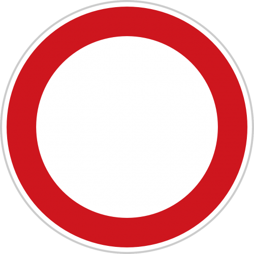 road sign forbidden prohibited