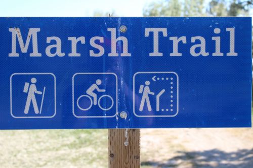 Road Sign Marsh Trail