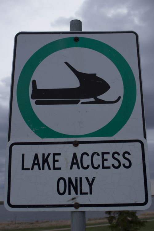 Road Sign Snowmobile Access