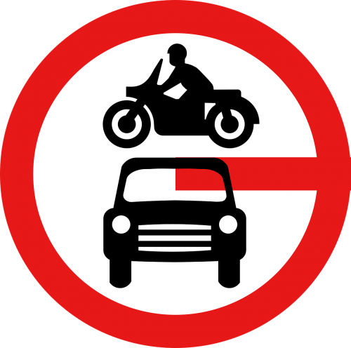 road signs no motor vehicles road