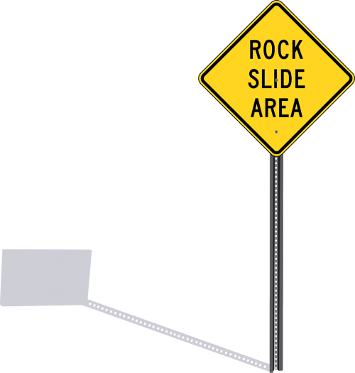 road slide area road signs signposts