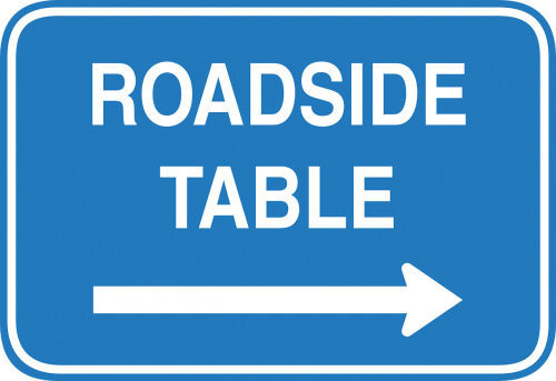 roadside table sign