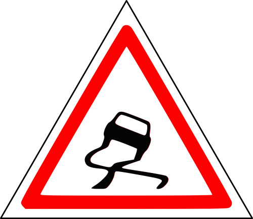 roadsigns slippery danger