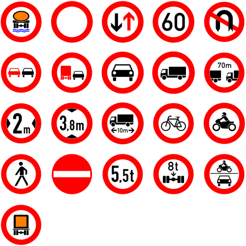 roadsigns transportation warning