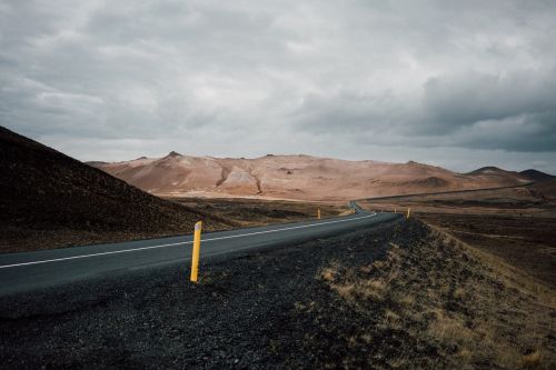 roadway mountains landscape landscape