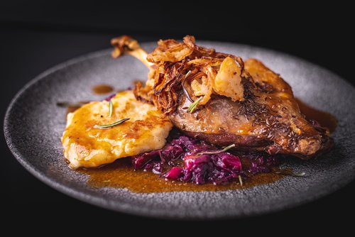 roast goose  food  czech cuisine