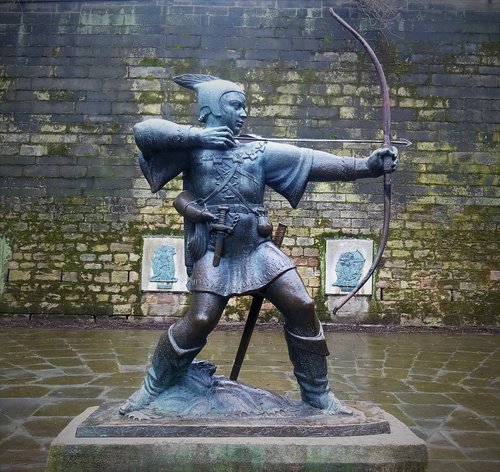 robin hood  bow and arrow  nottingham castle