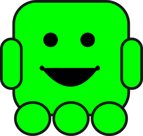 robot green android