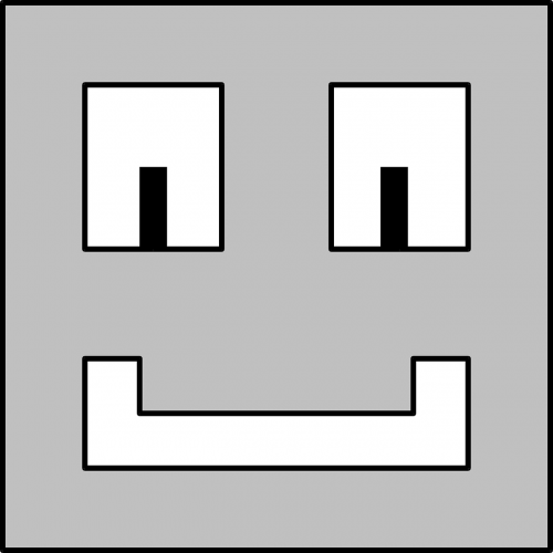 robot head smile