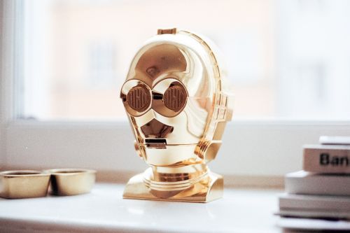robot gold decoration