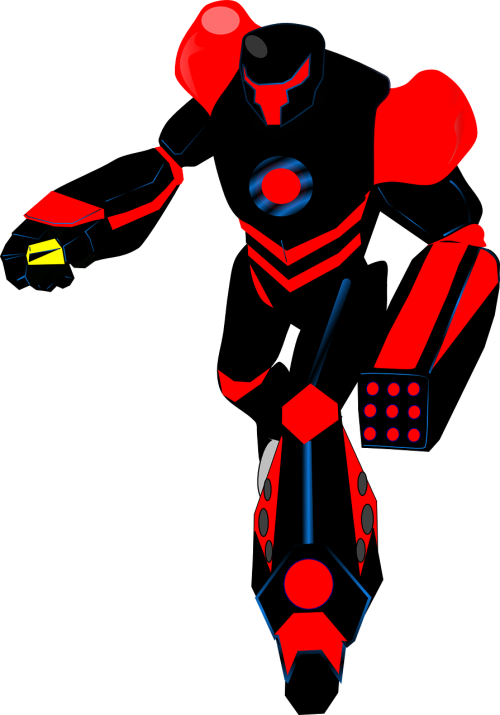 robot red black