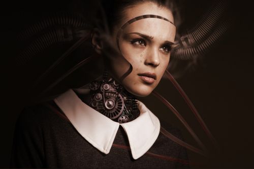 robot woman face