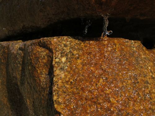 rock granite dripping