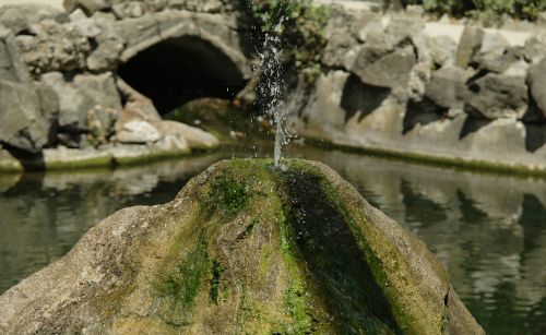 rock fountain water